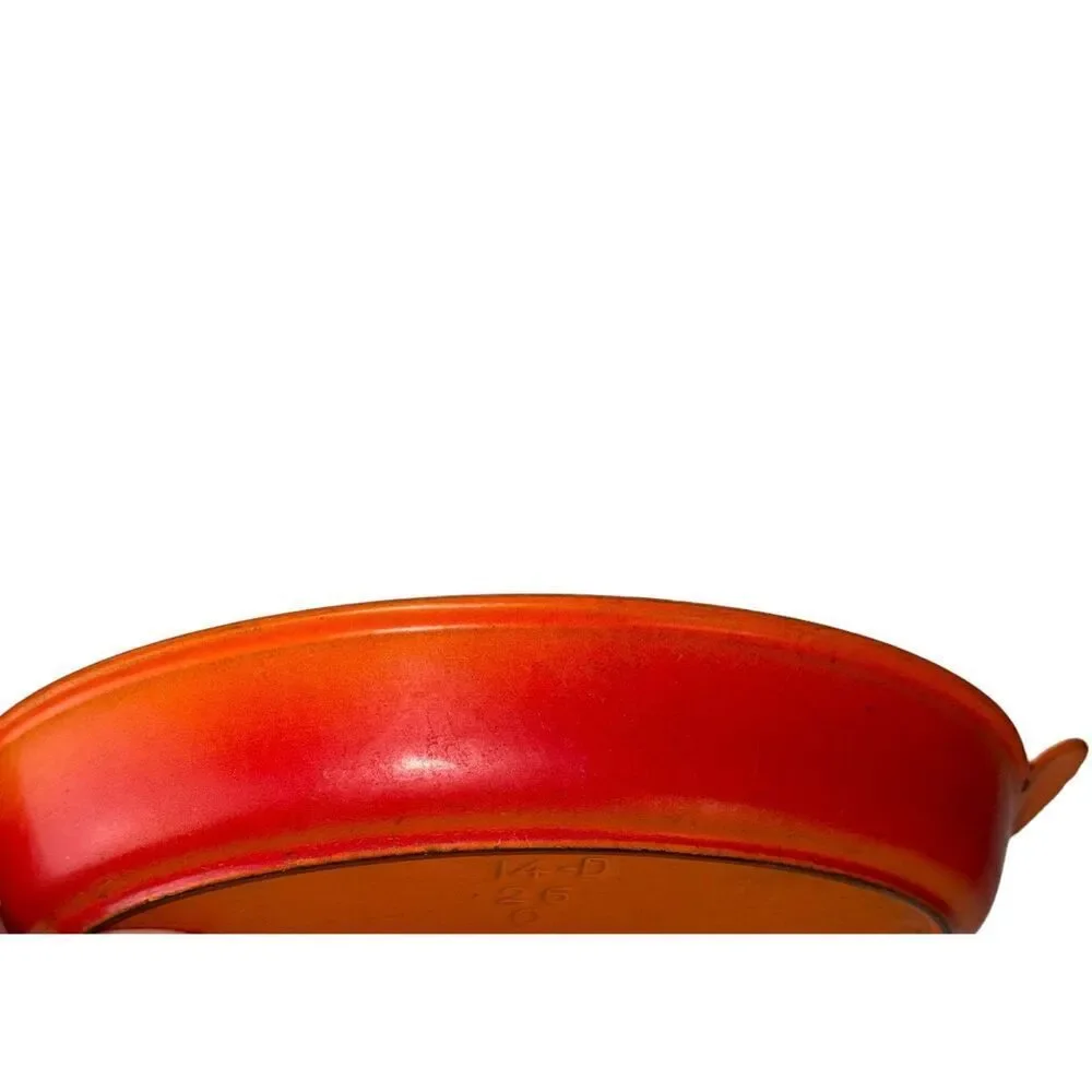 Descoware 14-D Oval Enameled Cast‎ Iron Au Gratin Baking Dish Pan FE Belgium